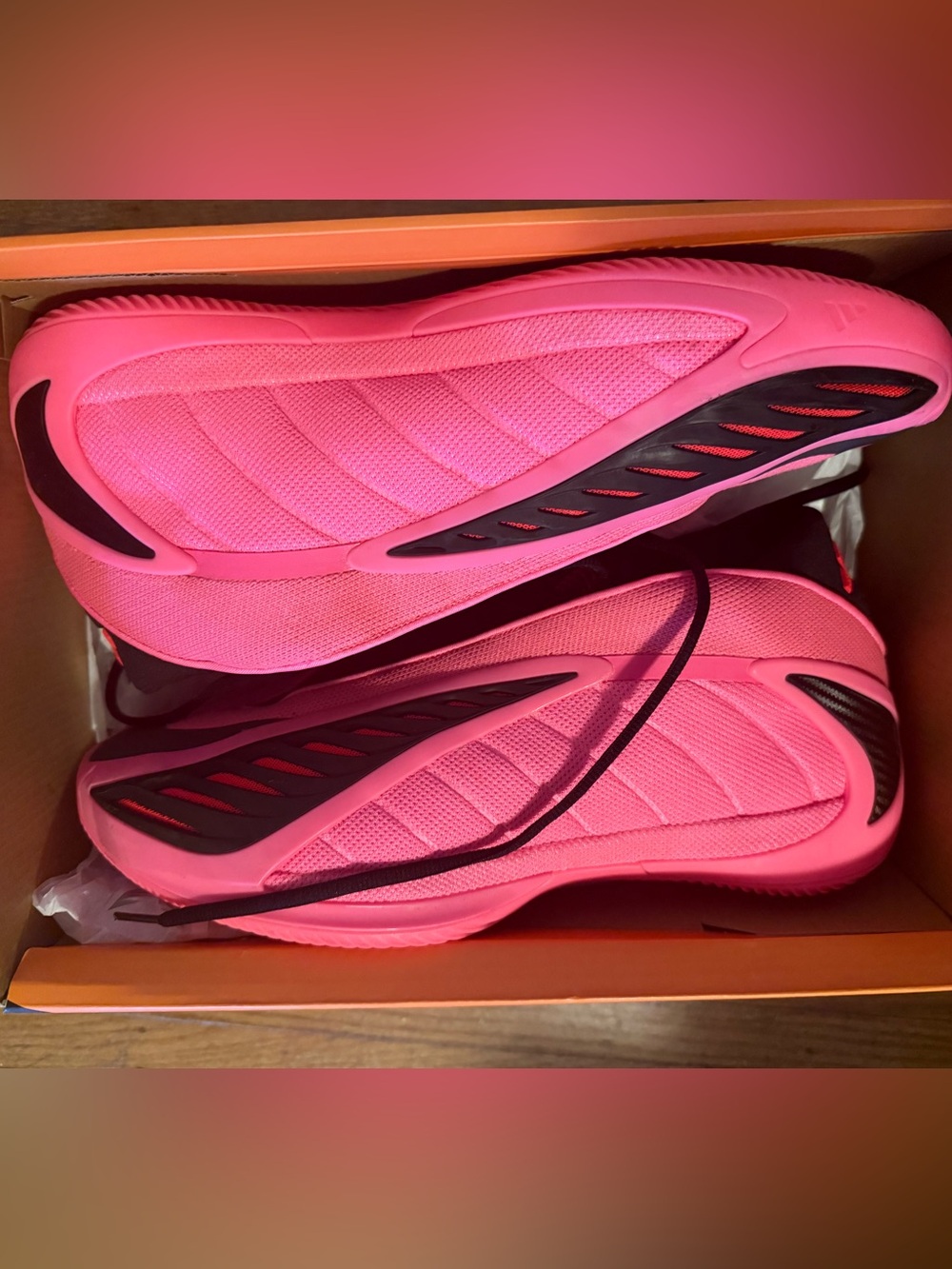 adidas Women’s Bright Pink Athletic Sneakers with Black Accents